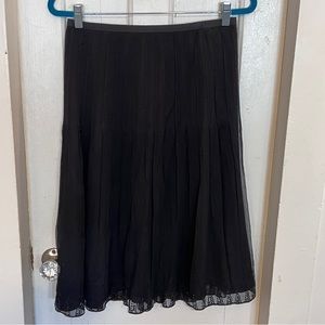 J. Crew 100% silk skirt, black, sequin detail, size 2